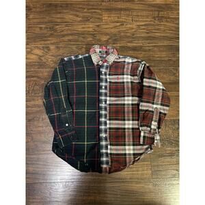 Vintage Ralph Lauren Long Sleeve Button up Plaid Shirt Rare Sz:Medium